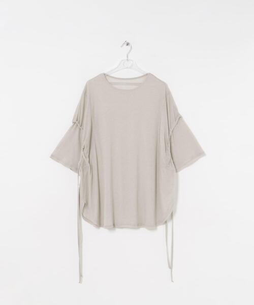LAATO（ラート）の「string sheer dolman  tee（Tシャツ/カットソー・レディース・ライトグレー/ライトカーキ/ブラック・FREE）」の15枚目の写真