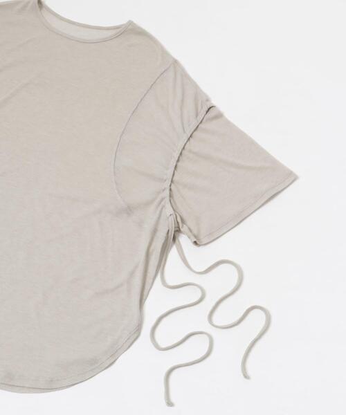 LAATO（ラート）の「string sheer dolman  tee（Tシャツ/カットソー・レディース・ライトグレー/ライトカーキ/ブラック・FREE）」の16枚目の写真