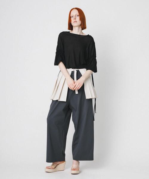 LAATO（ラート）の「string sheer dolman  tee（Tシャツ/カットソー・レディース・ライトグレー/ライトカーキ/ブラック・FREE）」の17枚目の写真