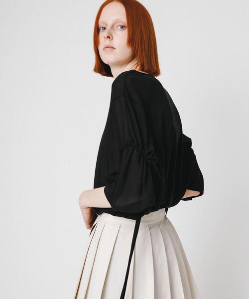 LAATO（ラート）の「string sheer dolman  tee（Tシャツ/カットソー・レディース・ライトグレー/ライトカーキ/ブラック・FREE）」の20枚目の写真