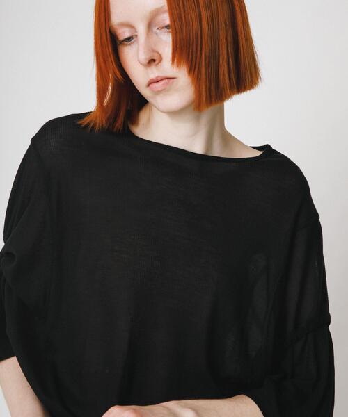 LAATO（ラート）の「string sheer dolman  tee（Tシャツ/カットソー・レディース・ライトグレー/ライトカーキ/ブラック・FREE）」の21枚目の写真