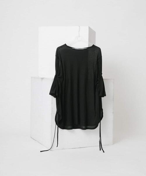 LAATO（ラート）の「string sheer dolman  tee（Tシャツ/カットソー・レディース・ライトグレー/ライトカーキ/ブラック・FREE）」の22枚目の写真