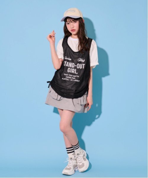 by LOVEiT(バイラビット)の「メッシュロングTシャツセット(アンサンブル・キッズ・ブラック/パープル/グリーン・120cm/130cm/140cm/150cm/160cm)」の5枚目の写真