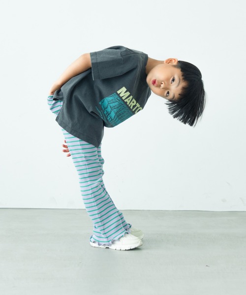 LOWRYS FARM（ローリーズファーム）の「カットフレアパンツ　495473（その他パンツ・キッズ・ブルー系その他/ブラック/グレイッシュベージュ/ブルー/パープル系その他/ブラック×ホワイト/グリーン系その他/ドット/ピンク/ライム・130cm/120cm/110cm/140cm/150cm）」の8枚目の写真