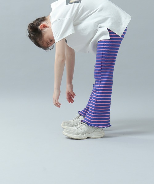 LOWRYS FARM（ローリーズファーム）の「カットフレアパンツ　495473（その他パンツ・キッズ・ブルー系その他/ブラック/グレイッシュベージュ/ブルー/パープル系その他/ブラック×ホワイト/グリーン系その他/ドット/ピンク/ライム・130cm/120cm/110cm/140cm/150cm）」の22枚目の写真