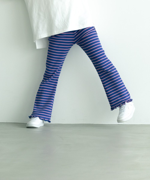 LOWRYS FARM（ローリーズファーム）の「カットフレアパンツ　495473（その他パンツ・キッズ・ブルー系その他/ブラック/グレイッシュベージュ/ブルー/パープル系その他/ブラック×ホワイト/グリーン系その他/ドット/ピンク/ライム・130cm/120cm/110cm/140cm/150cm）」の20枚目の写真