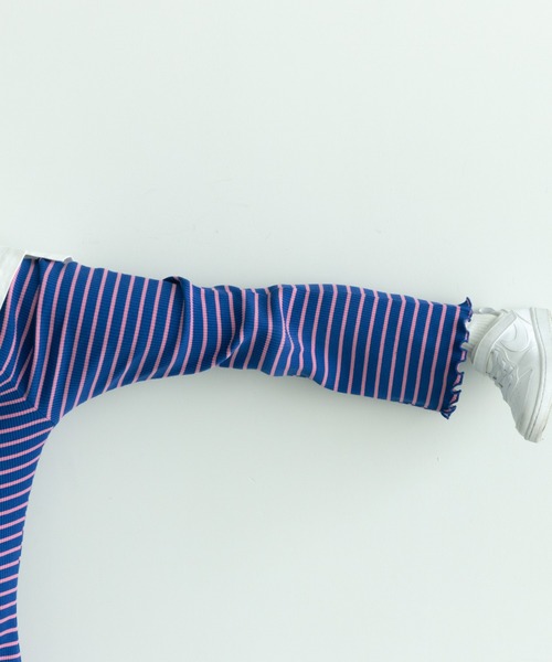 LOWRYS FARM（ローリーズファーム）の「カットフレアパンツ　495473（その他パンツ・キッズ・ブルー系その他/ブラック/グレイッシュベージュ/ブルー/パープル系その他/ブラック×ホワイト/グリーン系その他/ドット/ピンク/ライム・130cm/120cm/110cm/140cm/150cm）」の21枚目の写真