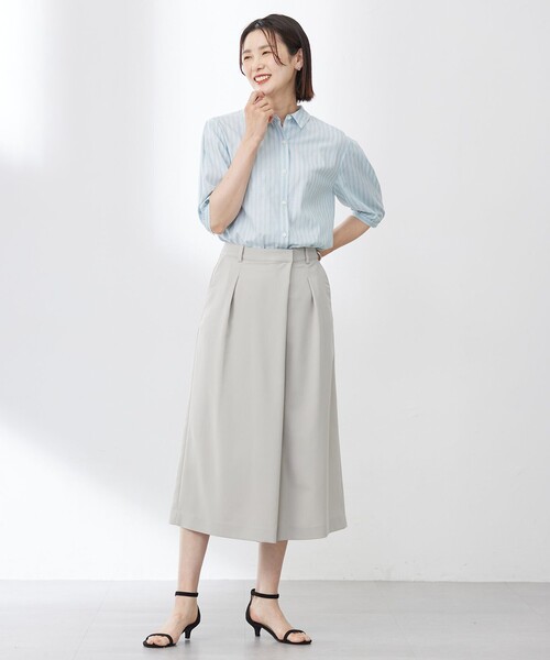 J.PRESS(ジェイプレス)の「【洗える】BEZ 空羽ストライプ シャツ ブラウス(シャツ/ブラウス・レディース・ピーコックグリーン系1/ホワイト系1/ピンク系1/ネイビー系1・T15/T13)」の8枚目の写真