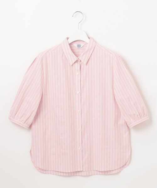 J.PRESS(ジェイプレス)の「【洗える】BEZ 空羽ストライプ シャツ ブラウス(シャツ/ブラウス・レディース・ピーコックグリーン系1/ホワイト系1/ピンク系1/ネイビー系1・T15/T13)」の16枚目の写真