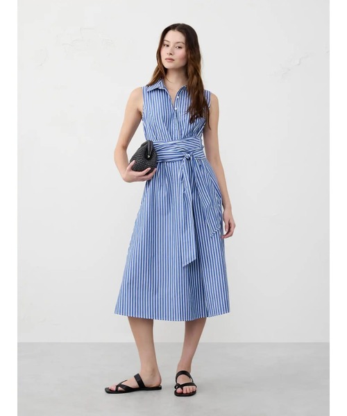 Banana Republic ☆ ワンショルダー ポプリン ミディ ドレス BANANA REPUBLIC FACTORY STORE ワンショルダー ポプリン ミディ