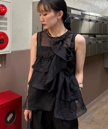 Lui's | フリルギャザーシアートップス(Tシャツ/カットソー)