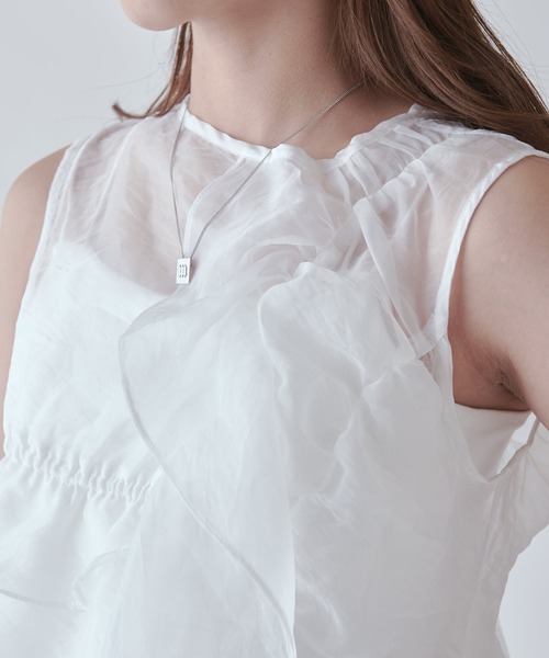 Lui's（ルイス）の「フリルギャザーシアートップス（Tシャツ/カットソー・レディース・ホワイト/ブラック/ピンク・FREE）」の22枚目の写真