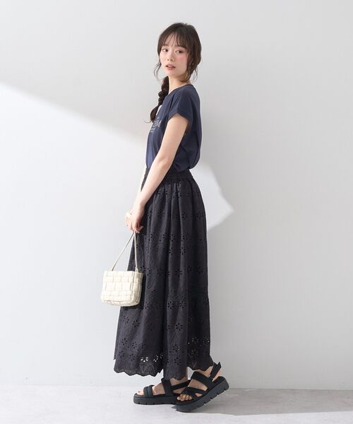 フリンジ刺繍スカート earth music&ecology スカート シフリー刺繍スカート : ZOZOTOWN