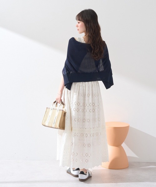 earth music&ecology（アースミュージックアンドエコロジー）の「シフリー刺繍スカート（スカート・レディース・ブラック/アイボリー・FREE）」の9枚目の写真