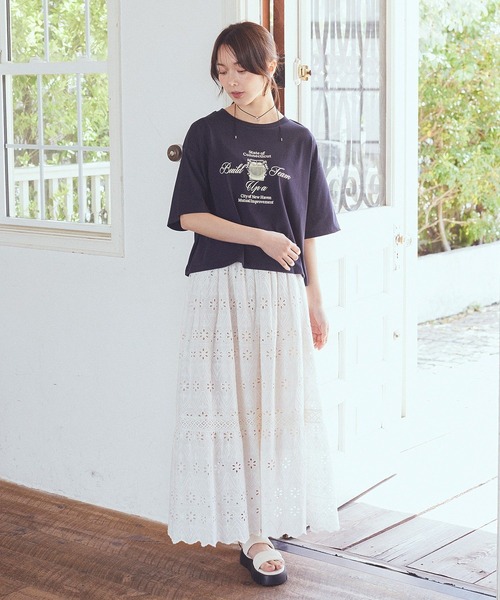セール】シフリー刺繍スカート（スカート）｜earth