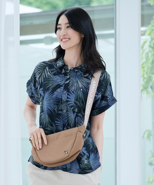 Arnold Palmer（アーノルドパーマー）の「メッシュコンビ ラウンド ショルダーバッグ（ショルダーバッグ・レディース・ブラック/ベージュ/カーキ・F）」の5枚目の写真