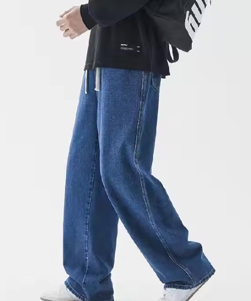 Bling Leads(ブリングリーズ)の「Z)【BLINGLEADS】ABM21306 DENIM EASY PANT(デニムパンツ・メンズ・ブルー・LARGE/MEDIUM)」の4枚目の写真