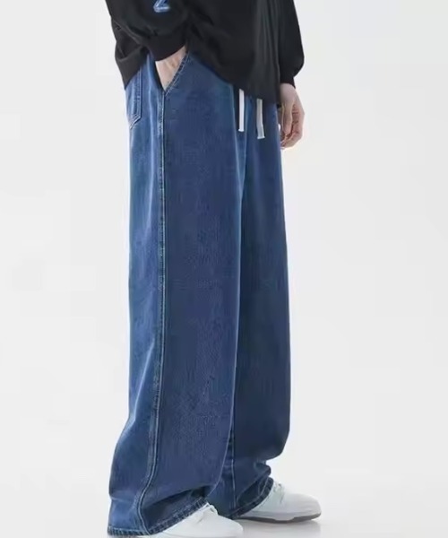 Bling Leads(ブリングリーズ)の「Z)【BLINGLEADS】ABM21306 DENIM EASY PANT(デニムパンツ・メンズ・ブルー・LARGE/MEDIUM)」の3枚目の写真