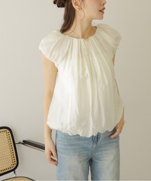 LAULEN | linen gather balloon blouse /リネン ギャザー バルーン ブラウス(シャツ/ブラウス)