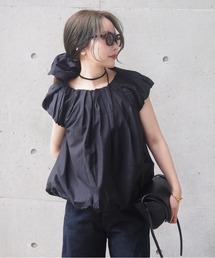 linen gather balloon blouse /リネン ギャザー バルーン ブラウス