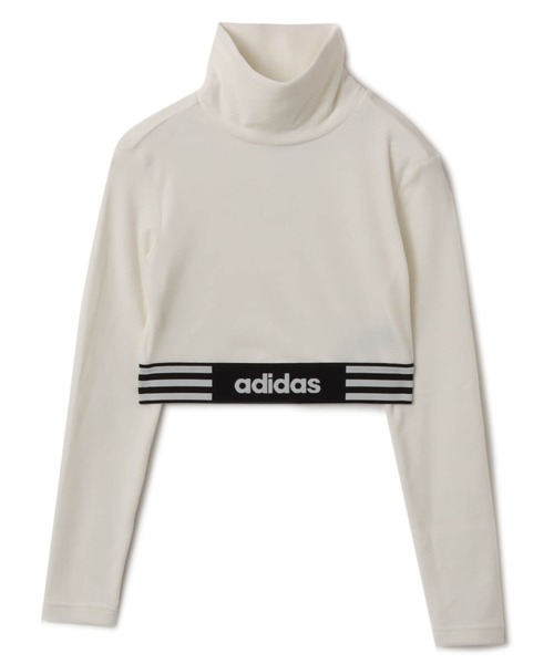 adidas(アディダス)の「adidas WINTERIZED LS CROP TEE / アディダスウィンターライズド ロングスリーブ クロップ ティー(Tシャツ/カットソー・レディース・ホワイト・L/M/S)」の1枚目の写真