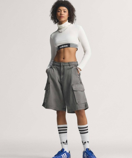 adidas(アディダス)の「adidas WINTERIZED LS CROP TEE / アディダスウィンターライズド ロングスリーブ クロップ ティー(Tシャツ/カットソー・レディース・ホワイト・L/M/S)」の10枚目の写真