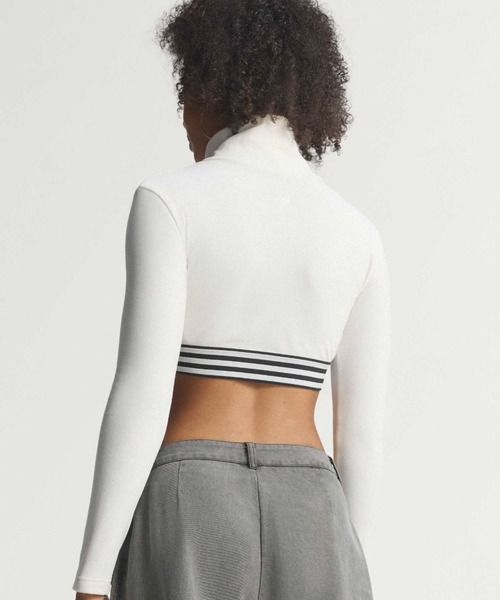 adidas(アディダス)の「adidas WINTERIZED LS CROP TEE / アディダスウィンターライズド ロングスリーブ クロップ ティー(Tシャツ/カットソー・レディース・ホワイト・L/M/S)」の9枚目の写真
