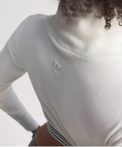 adidas(アディダス)の「adidas WINTERIZED LS CROP TEE / アディダスウィンターライズド ロングスリーブ クロップ ティー(Tシャツ/カットソー・レディース・ホワイト・L/M/S)」の8枚目の写真