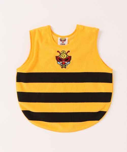 HYSTERIC MINI(ヒステリックミニ)の「LITTLE BEE エプロン(スタイ/よだれかけ・キッズ・イエロー・FREE)」の1枚目の写真