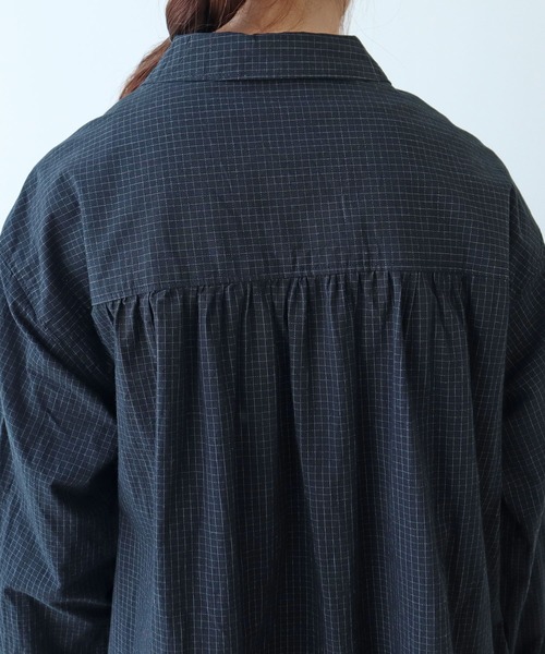 bulle de savon(ビュルデサボン)の「△ナチュラルリップルボイル シャツワンピース(ワンピース・レディース・ブラック/アイボリー/ホワイト・FREE)」の13枚目の写真