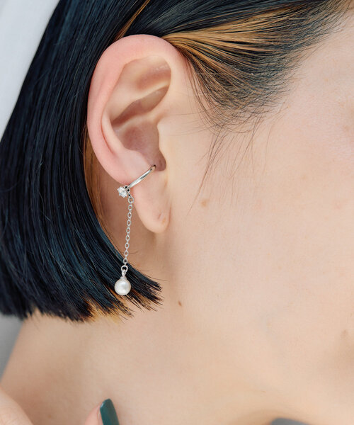 コンアフェット　パール　イヤーカフ　
k10 アコヤパール con affetto(ファッション) イヤーカフ K10パールイヤーカフ