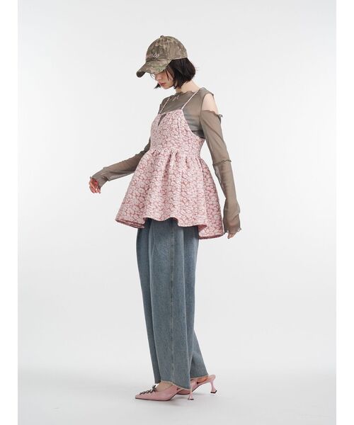 jouetie(ジュエティ)の「カットアウトグラフィックシアートップス(Tシャツ/カットソー・レディース・オフホワイト/ブラック/カーキ・MEDIUM)」の21枚目の写真