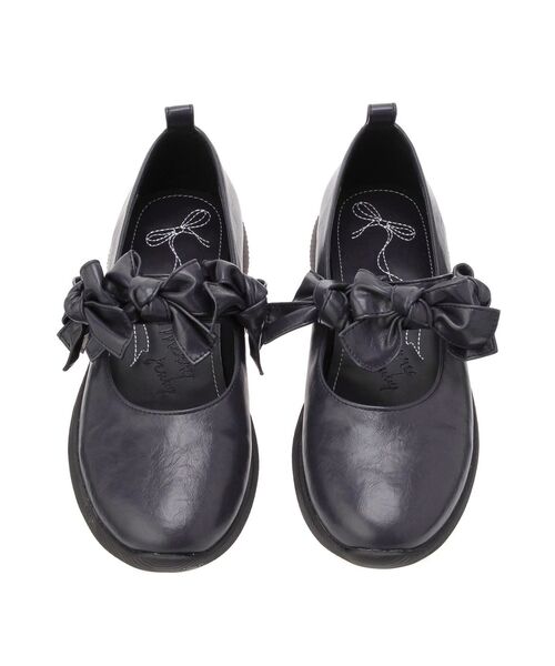 merry jenny レースアップギャザー厚底シューズ ブラック Lサイズ