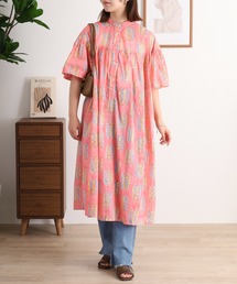 kilki｜キルキーのシャツワンピース（ピンク/桃色系・その他総柄）通販