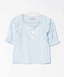 Ank Rouge | 3つリボンスクエアテレコTOPS(Tシャツ/カットソー)