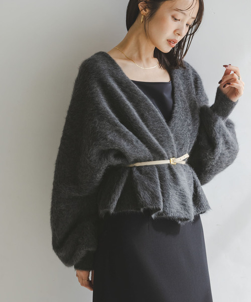 セール】FOX/Caファーニットカーディガン（カーディガン/ボレロ