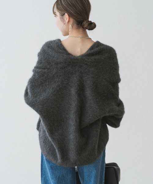 NOBLE FOX/Caファーニットカーディガン NOBLE カーディガン FOX/Caファーニットカーディガン レディース