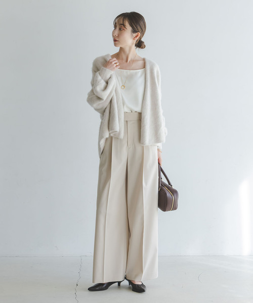 25AW FOX/Caファーニットカーディガン FOX/Caファーニットカーディガン（カーディガン）｜NOBLE（ノーブル