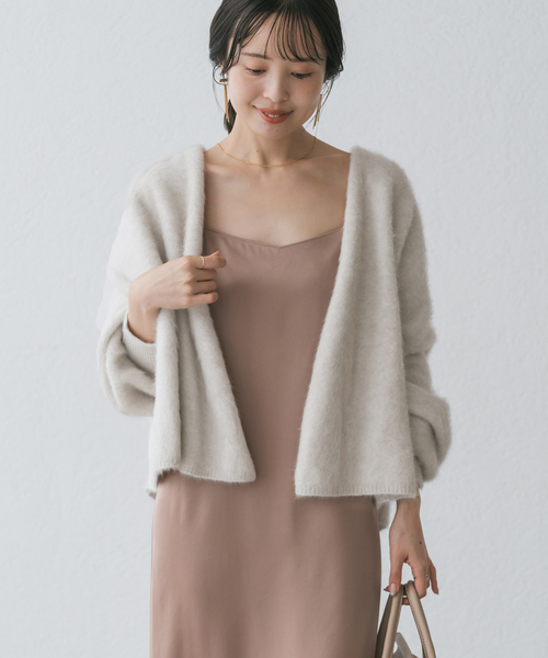 Noble（ノーブル）の「FOX/Caファーニットカーディガン（カーディガン/ボレロ・レディース・チャコールグレー/ベージュ・FREE）」の18枚目の写真