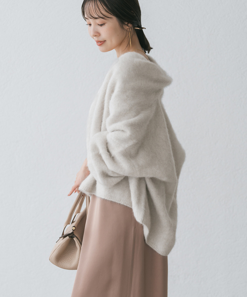 Noble（ノーブル）の「FOX/Caファーニットカーディガン（カーディガン/ボレロ・レディース・チャコールグレー/ベージュ・FREE）」の17枚目の写真