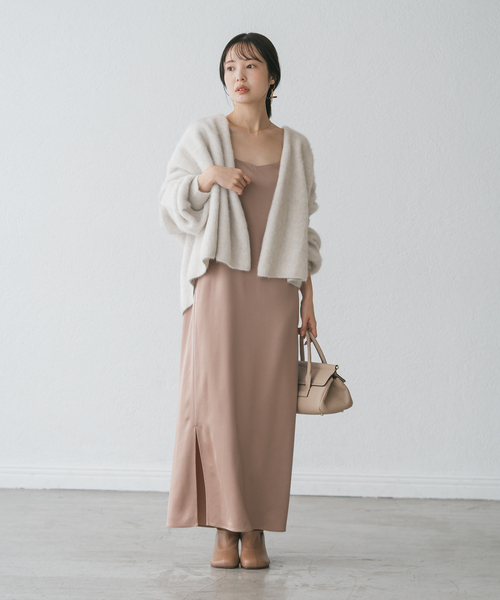 25AW FOX/Caファーニットカーディガン セール】FOX/Caファーニットカーディガン（カーディガン/ボレロ