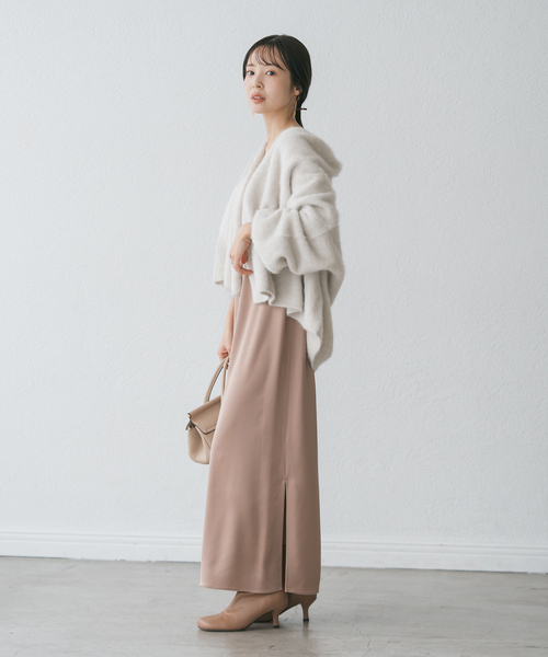 Noble（ノーブル）の「FOX/Caファーニットカーディガン（カーディガン/ボレロ・レディース・チャコールグレー/ベージュ・FREE）」の14枚目の写真