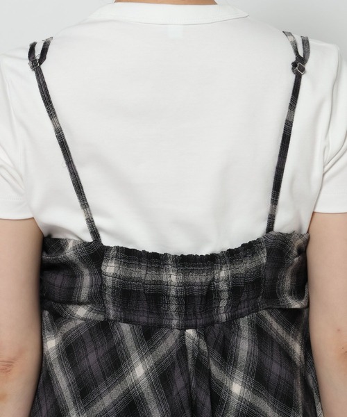 LOWRYS FARM（ローリーズファーム）の「オンブレチェックキャミチュニック　579492（Tシャツ/カットソー・レディース・チャコールグレー/レッド・FREE）」の11枚目の写真