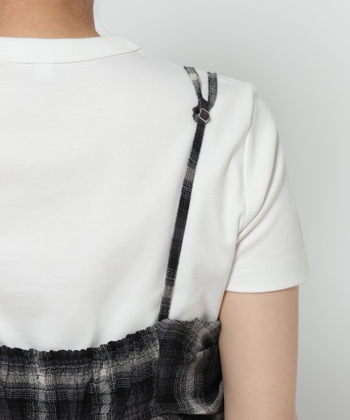 LOWRYS FARM（ローリーズファーム）の「オンブレチェックキャミチュニック　579492（Tシャツ/カットソー・レディース・チャコールグレー/レッド・FREE）」の12枚目の写真