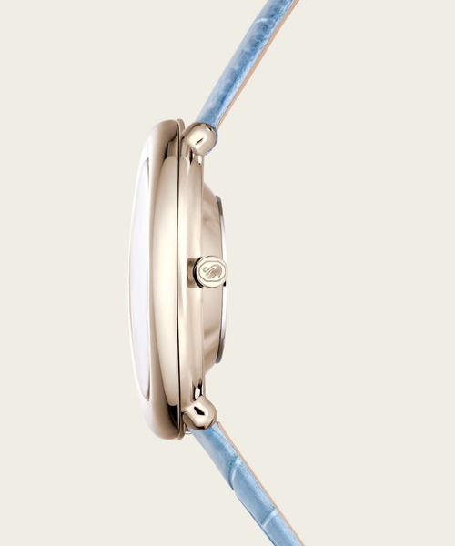 SWAROVSKI（スワロフスキー）の「【公式】【スワロフスキー】Imber oval ウォッチ, スイス製, レザーストラップ, ブルー, シャンパンゴールドトーン仕上げ（アナログ腕時計・レディース・ブルー・ONESIZE）」の8枚目の写真