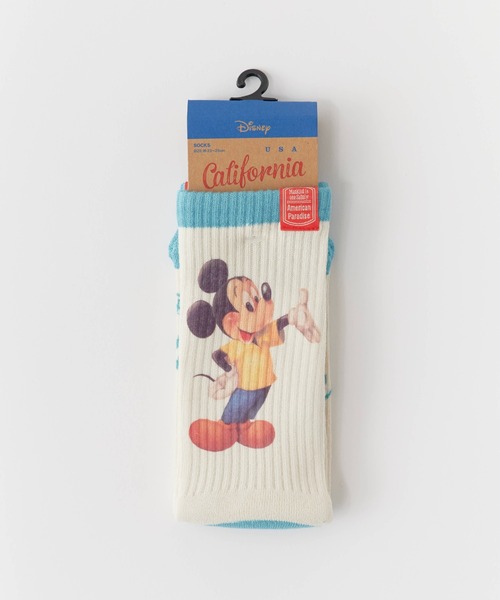 Disney(ディズニー)の「キャラクターソックス ミッキー&ミニー(ソックス/靴下・レディース・ブルー/ピンク・23-25)」の3枚目の写真
