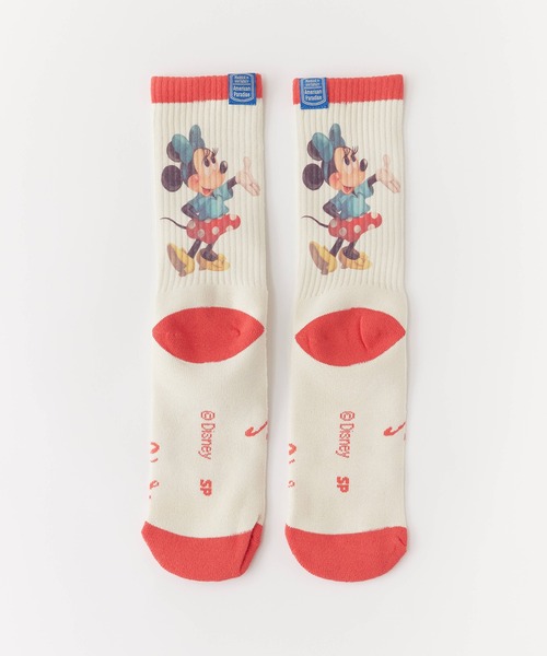 Disney(ディズニー)の「キャラクターソックス ミッキー&ミニー(ソックス/靴下・レディース・ブルー/ピンク・23-25)」の11枚目の写真