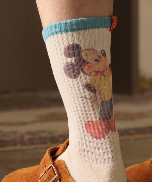 Disney(ディズニー)の「キャラクターソックス ミッキー&ミニー(ソックス/靴下・レディース・ブルー/ピンク・23-25)」の9枚目の写真