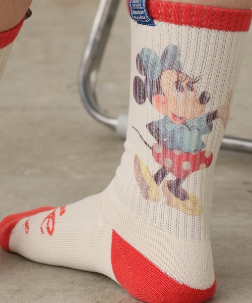 Disney(ディズニー)の「キャラクターソックス ミッキー&ミニー(ソックス/靴下・レディース・ブルー/ピンク・23-25)」の14枚目の写真