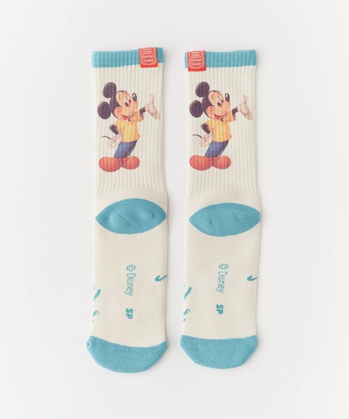 Disney(ディズニー)の「キャラクターソックス ミッキー&ミニー(ソックス/靴下・レディース・ブルー/ピンク・23-25)」の4枚目の写真